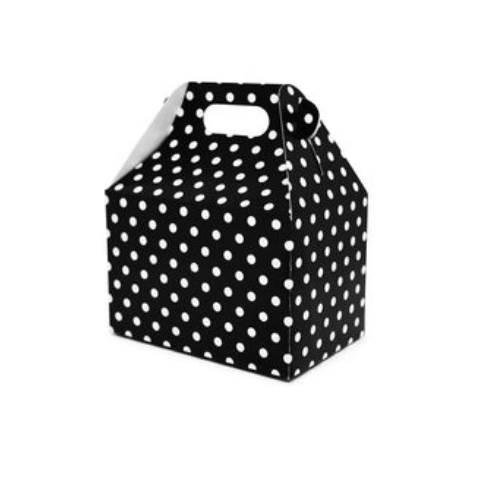 Deluxe Food Boxes- Made with Recycled Material -Black or PolkaDot Color
